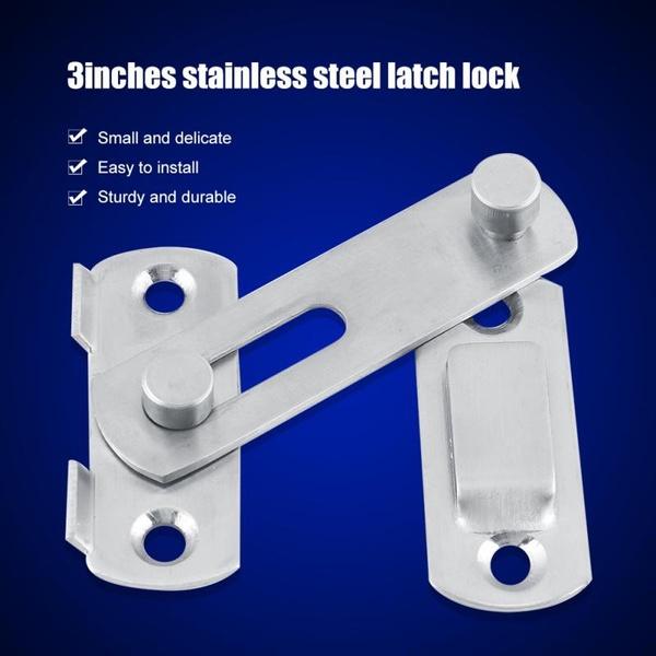 Hasp Latch Lock Sliding Door Window Cabinet Fitting Room Stainless Door Lock Safety Buckle