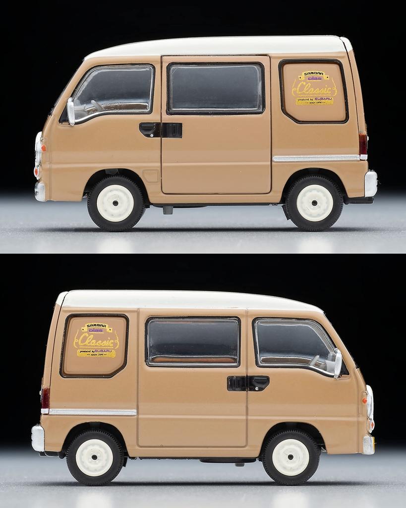 Tomytec Tomica Limited Vintage Neo Scale Subaru Sambar Dias Classic 1994 Finished Product 1/64 LV-N249c Model, Sepia/White,