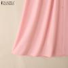 ZANZEA Women Summer Casual Solid Color Loose Midi Skirts