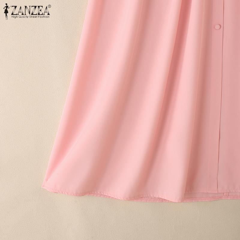 ZANZEA Women Summer Casual Solid Color Loose Midi Skirts