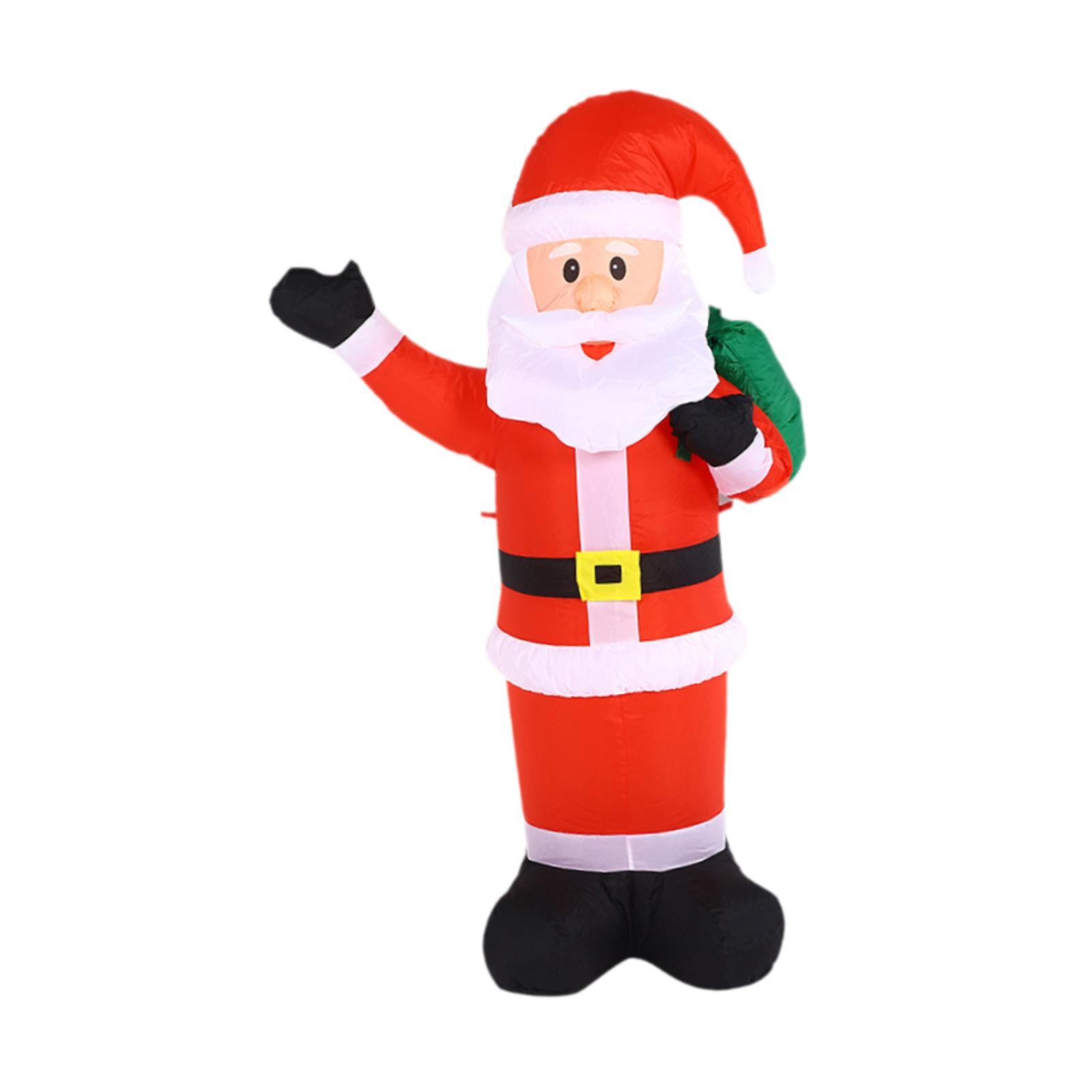

Outdoor Lighted Inflatable Santa Claus Christmas Decoration Yard Garden Ornament for Holiday Display разноцветный