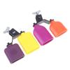 Double Sambago Bell Latin Music Yellow Purple Cowbell High Low Sound Knocker Drum Percussion Instrument Part Accessories