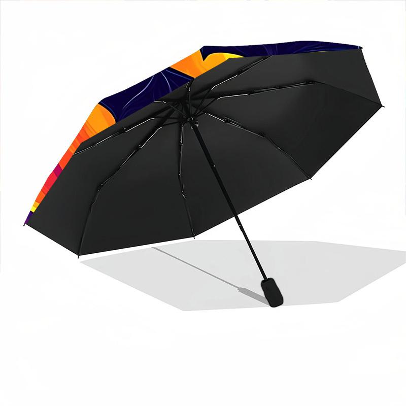 1pc Bat Moon Automatic Folding Umbrella Compact Lightweight Travel Umbrella with 8-Rib Sturdy Frame, Windproof & Self053