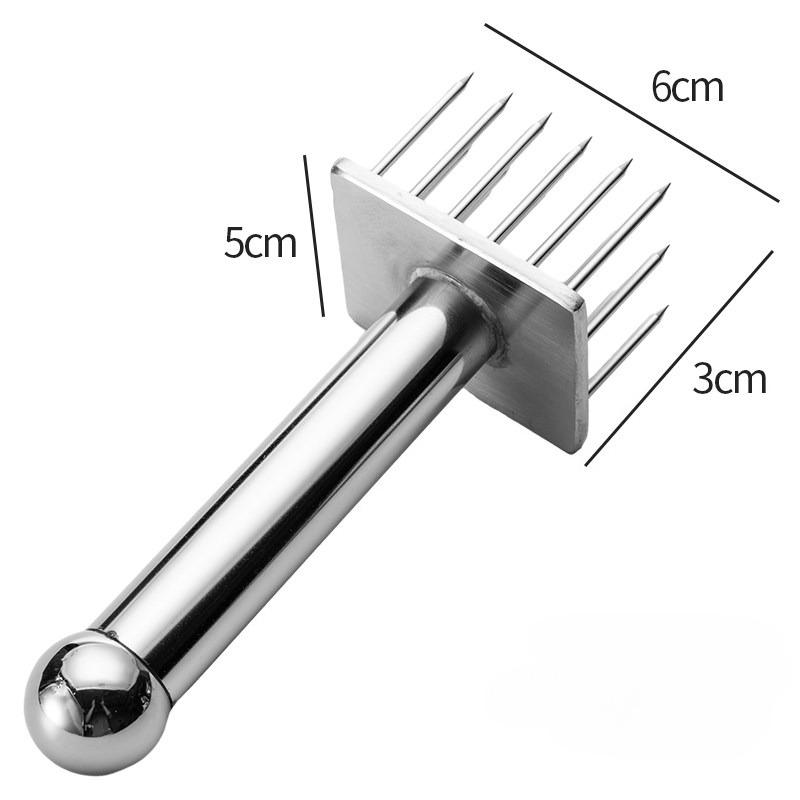 Edelstahl Bauchspeck Haut Knusprig Handwerkzeug Loch Hammer Nadel Stich Spitze Nadel Schnell Zartmacher Lockeres Steak Küchenwerkzeug