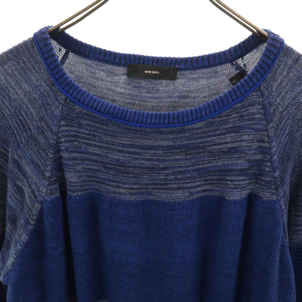 DIESEL Long sleeve knit one piece S blue Women Used