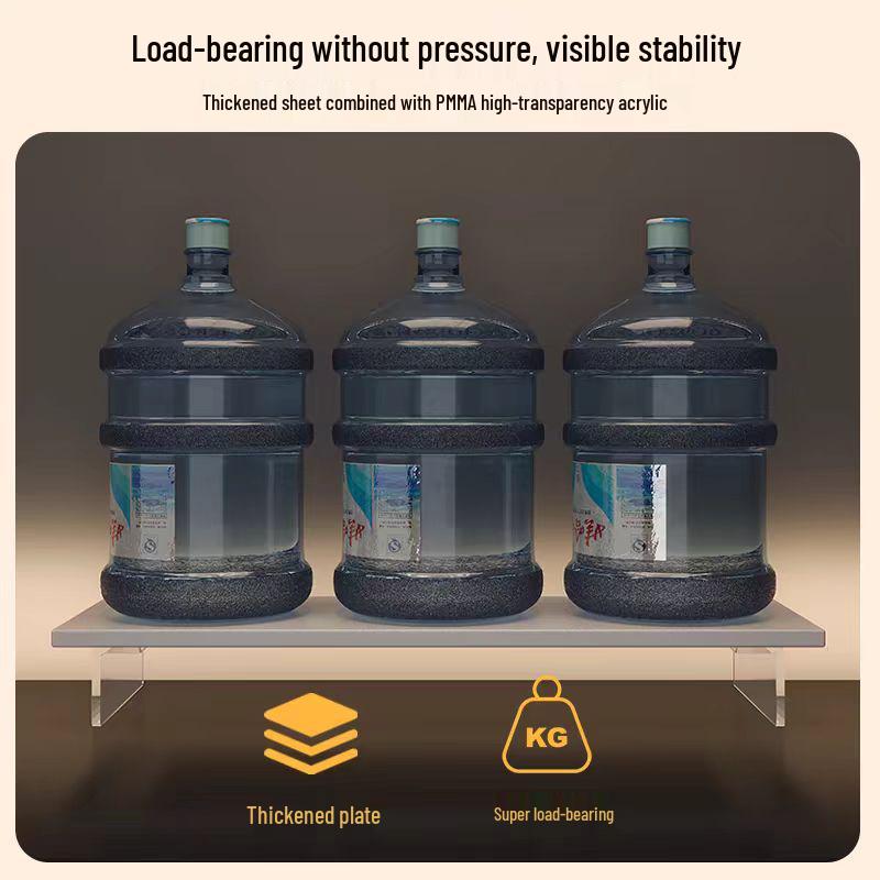 Akrylowy i Drewniany Stojak na Monitor z Przechowywaniem - Podwyższenie na Biurko