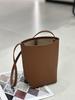 Dámská minikabelka typu „bucket bag“ z pravé kůže - Hovězí kůže Togo, Jednoramenná, Crossbody, Jedinečný design, Všestranný styl pro dojíždění
