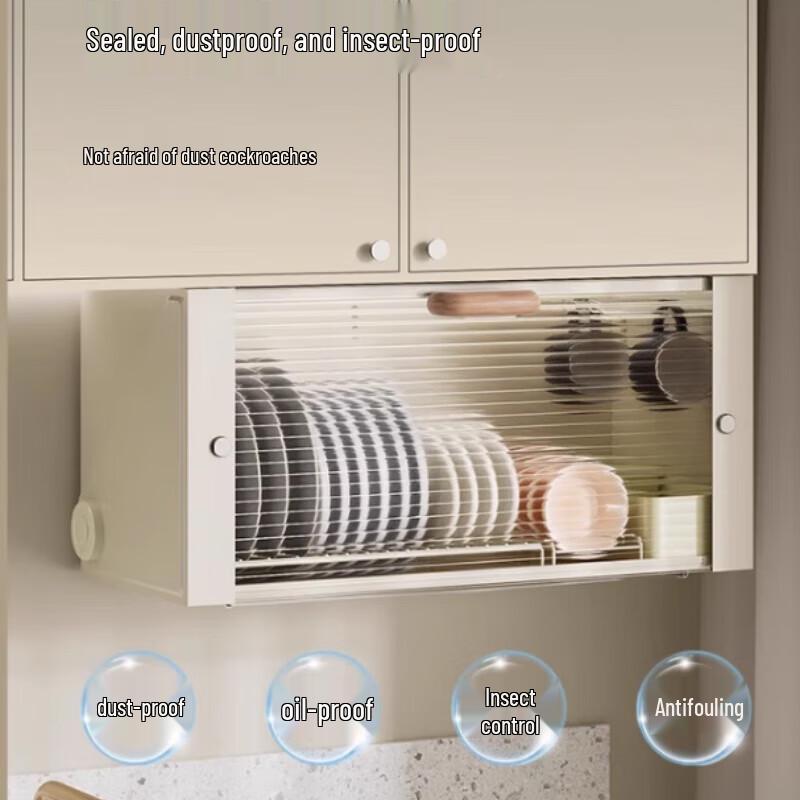 Wall-Mounted Kitchen Dish Cabinet