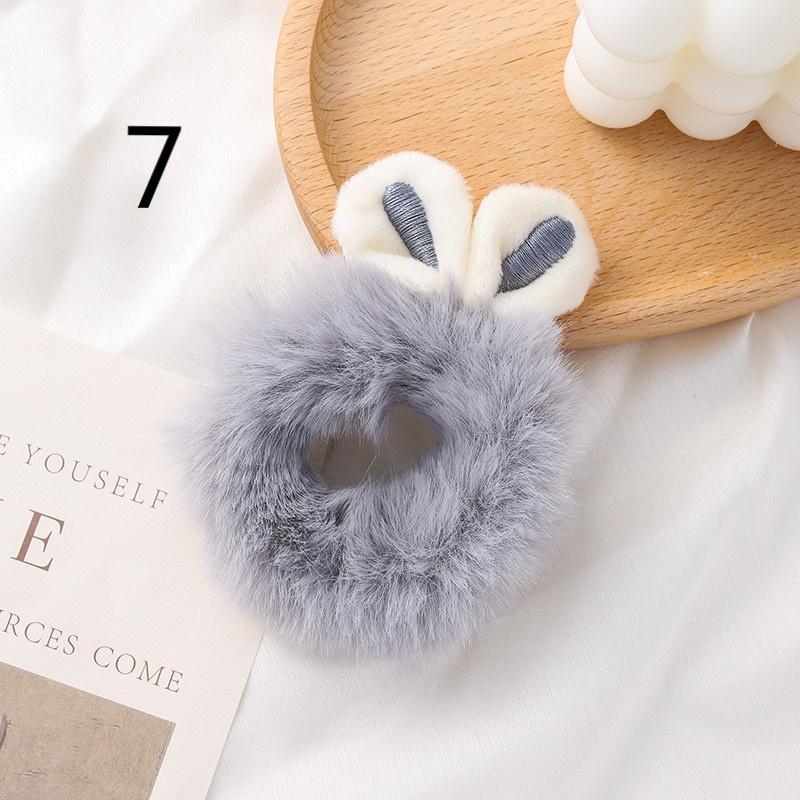 Autumn and Winter Rabbit Ears Fluffy Hair Ring Tied Hair Female Hair Head Rope