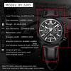 Benyar5205 New Men's Quartz Watch 43mm Luminous Dial 50m Water-Resistant Anti-Reflective Chronograph Fashionable Timepiece
