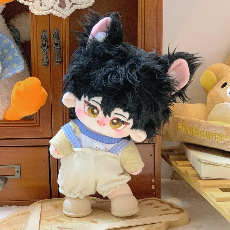 20cm Kawaii Plush Cotton Doll Idol Stuffed Super Star Figure Toys Signs Anime Time Agent Fat Body Doll Can Change Clothes Gifts