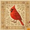 Bird Embroidery Craft Set For Adults Kids Detailed Pattern Guide Cloth Materials Art Project