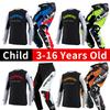 Set echipament motocross pentru copii Kituri Tricou Pantaloni Tineret copil verde Motocicletă negru 3 4 5 6 7 8 9 10 ani Costum off-road albastru portocaliu Enduro cross băiat fată