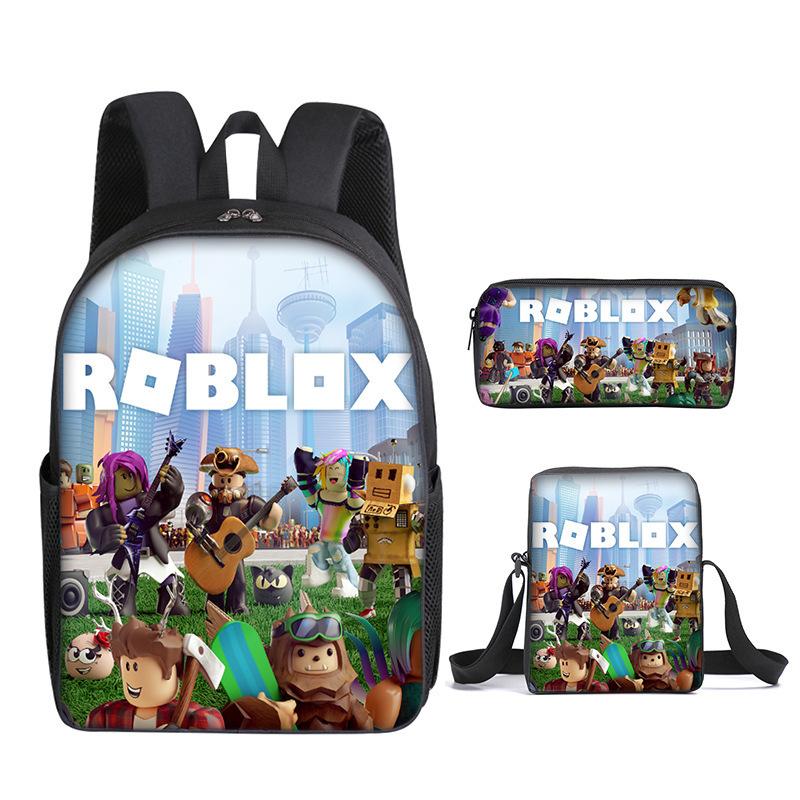 Student Schoolbag, Primary And Secondary School Student Backpack, Large Capacity, Cartoon Backpack, Satchel, Pencil Case, Three-Piece Set.