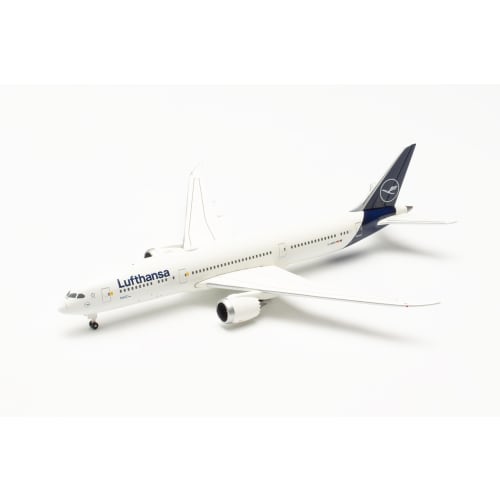 Herpa Airplane Model Lufthansa Boeing 787-9 Dreamliner - D-ABPD Frankfurt Scale 1:500, Metal Miniature without Base, Model Building, Collector's Editi