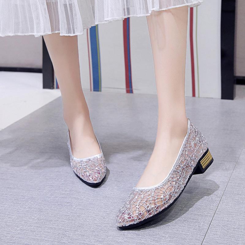 Korean Style Women's Breathable Flat Slip-On Mesh Shoes