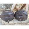 Leather Motorcycle Combo Bag Black Saddle Pouch Bags Panniers Tool Side Luggage
