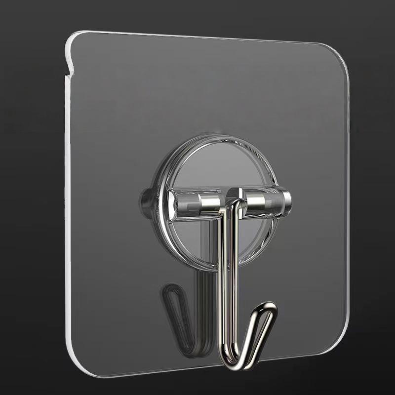 Transparent Adhesive Wall Hook - Strong, No-Drill, No-Mark, Wall-Mounted, Load-Bearing Hook Sticker