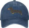Black and Tan Dachshund Dog Lover Baseball Cap Denim Adjustable Casual Sun Hat for Men Women