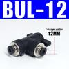 Pneumatic BUC-6-10 Hand Valve: 8mm Air Hose, 12mm Manual Straight Valve with Quick Connect Fitting