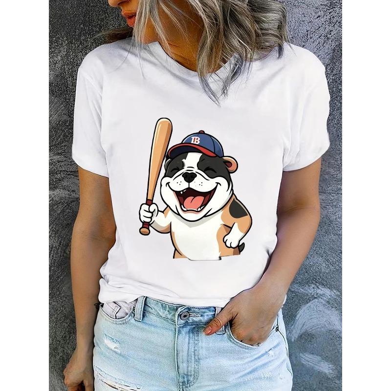 Women S Summer Short-Sleeve Printed T-Shirts, Fashionable And Casual S