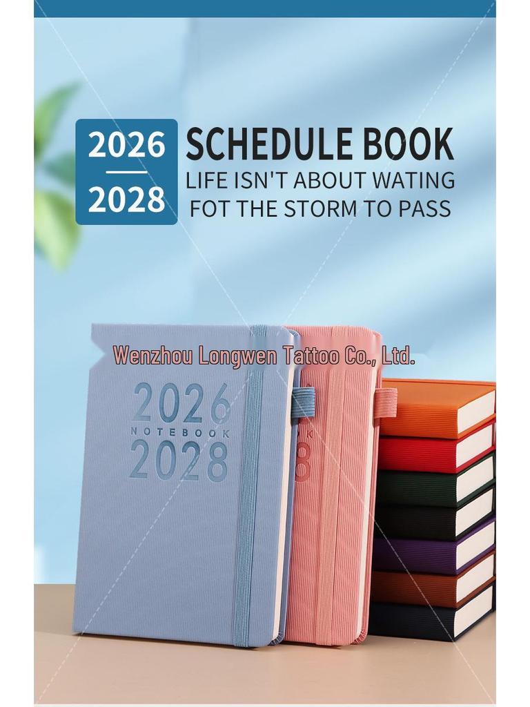 2026-2028 English Agenda Planner: Thickened Weekly & Monthly Calendar Book