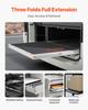 1 Pair 18-60 In Soft-Close Drawer Slides Ball Bearing Full Extension