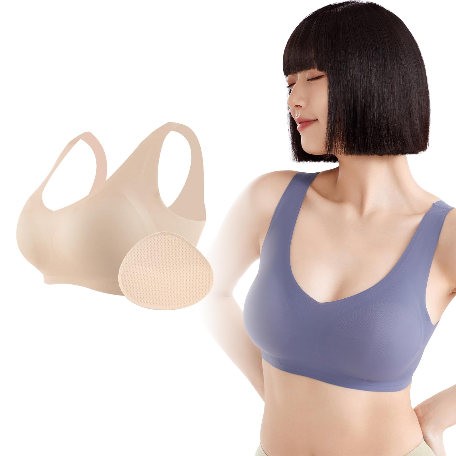 

Breathable Bra Dedicated Bra Bust Enhancement Removable Chest Sponge Pad Extra Thick Bra Breast Breast Cancer Cup Fake Artificial Fake Fake Breast