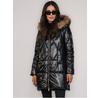 Down Jacket with Raccoon Fur Hood FAN LEATHER