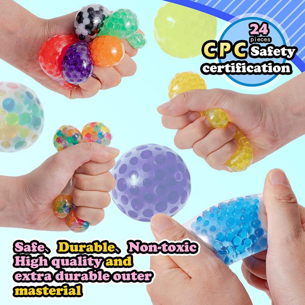 A Set Of 12 Soft Rubber Balls For Stress Relief And Relaxation. Suitable As A Gift For Children.