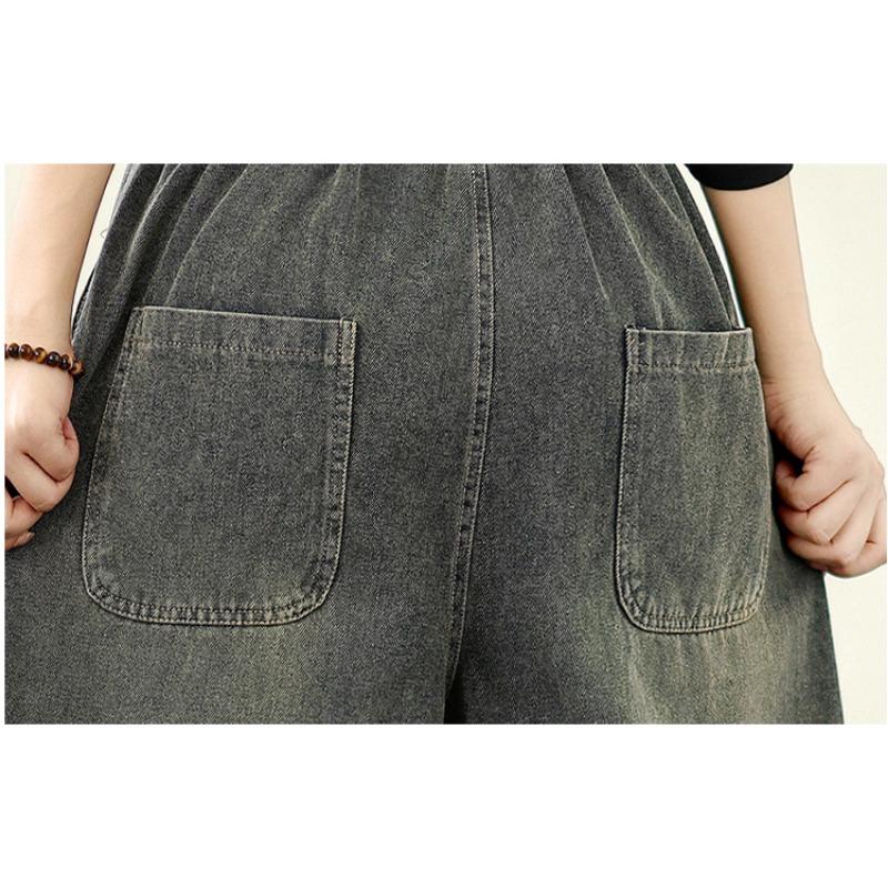 DIMANAF 2025 Plus Size Women Jeans New Long Pants Loose Denim Trousers Big Size Casual Embroidery Floral Autumn