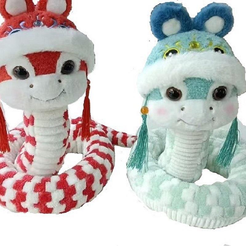 25/35cm Snake Accessory Oranments New Year Cosplay Gift Chinese Style Snake Doll Plush Cute for Girl Boy Birthday Gift