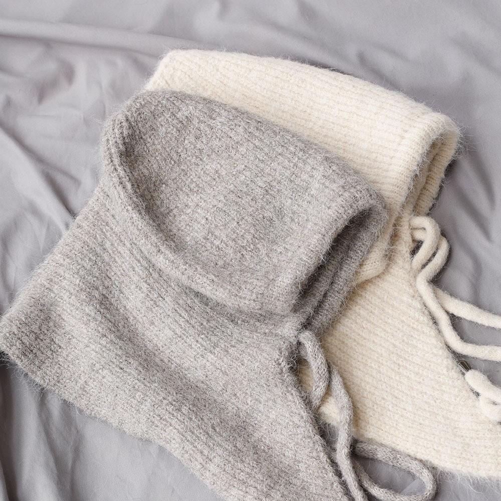 Winter Warm Shawl Balaclava Hats Solid Color Hooded Scarf Fashion Knitted Pullover Hat