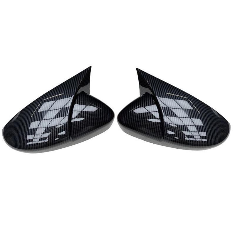 2pcs Car Rear View Mirrors Cover Protector For Golf 6 MK6 R VI 2009-2013 Black 5K0857537 Auto Rearview Mirror Covers