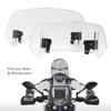 Motorcycle Windshield Spoiler Extension Adjustable Windscreen Large Coverage for Ride Protections from  & Debris