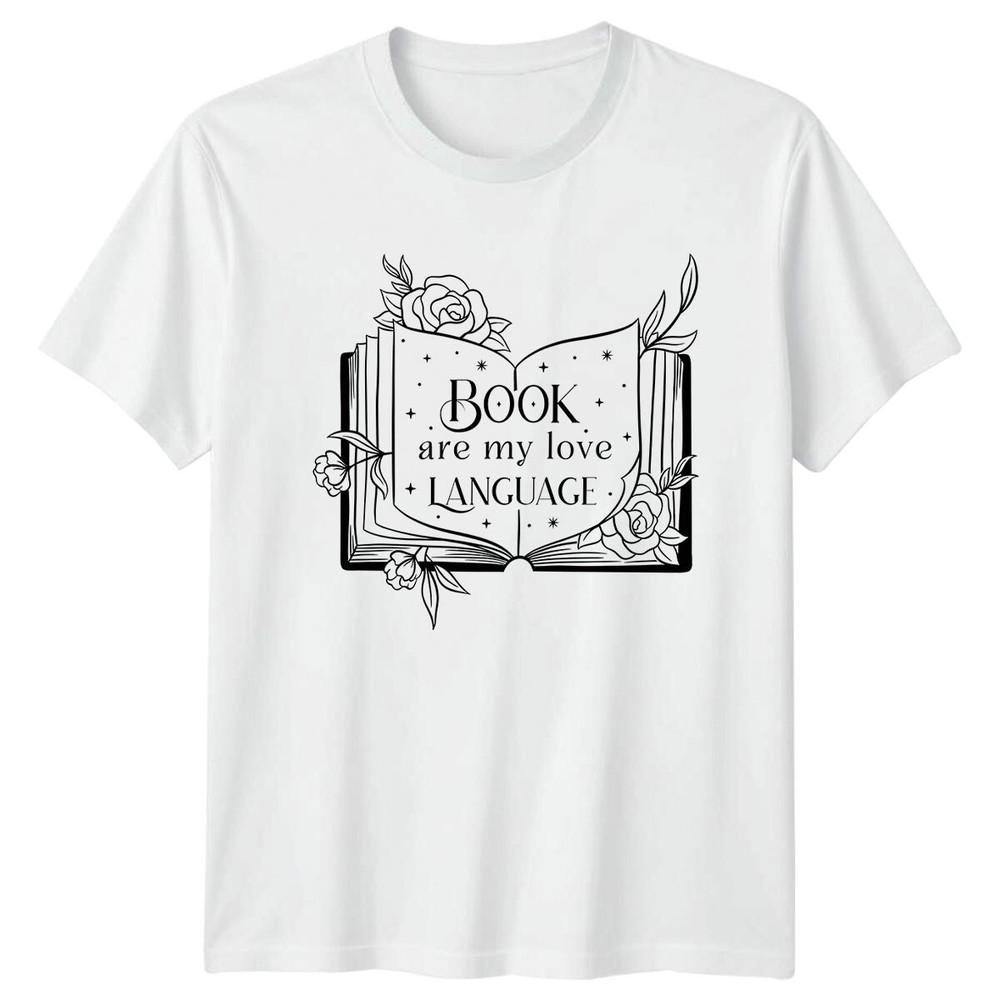 Book Are My Love Language TShirt Book Lover Floral Tee S