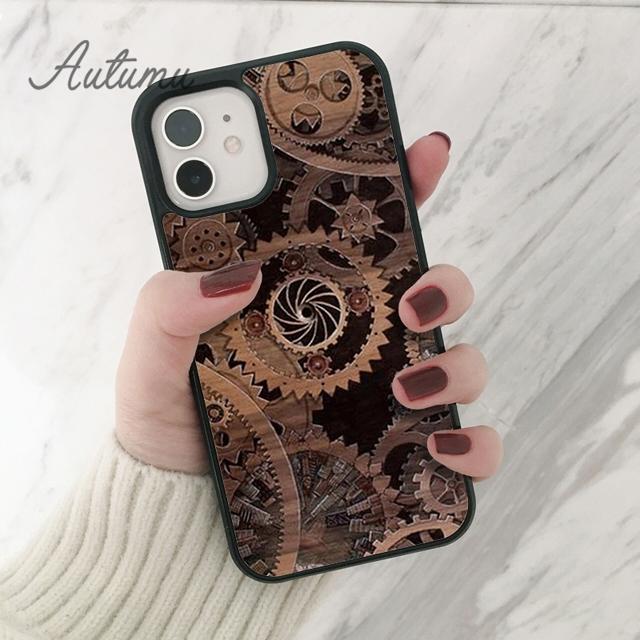 Mechanical Gears steampunk Phone Case for iPhone 11 12 13 14 Pro Max mini XR XS SE 2020 6S 7 8 Plus Samsung Galaxy S21 S22 Cover