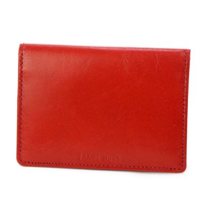 Commuter Pass Case Genuine Leather Gloss Ladies Wine [Framework] FW-42010-33