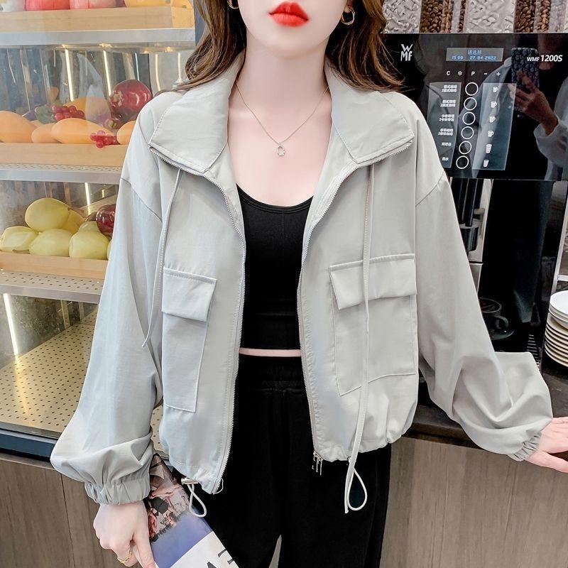 

Женская куртка-карго, короткая, свободного кроя, повседневный тренч, универсальная куртка, кардиган, топ для весны и осени XL светло-зеленый