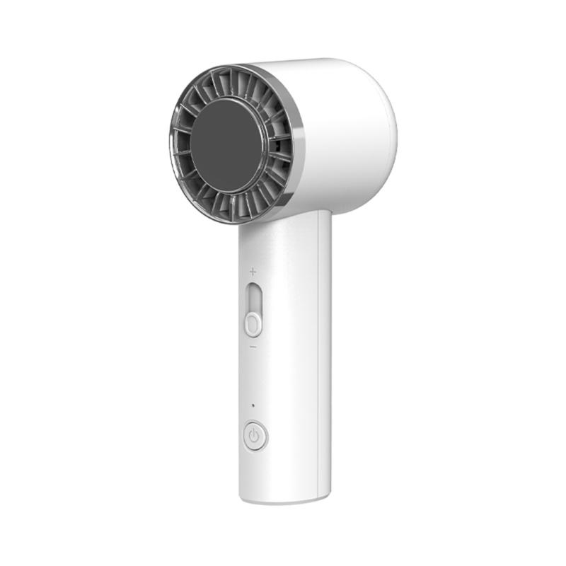 Summer Handheld Fan Adjustable Turbo Mini 2000mAh Battery Rechargeable Personal with Metal Body for Travel Camping