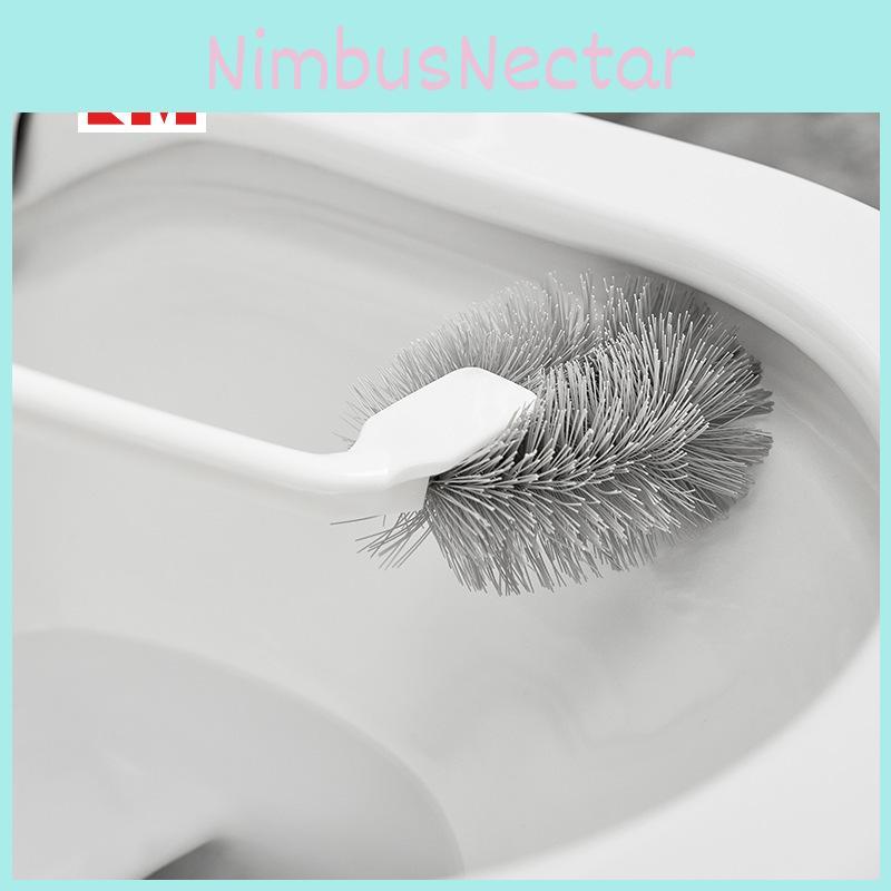 Brush Toilet With Long Handle For Bathroom Cleaning Plastic Wall Scrubber Mounted