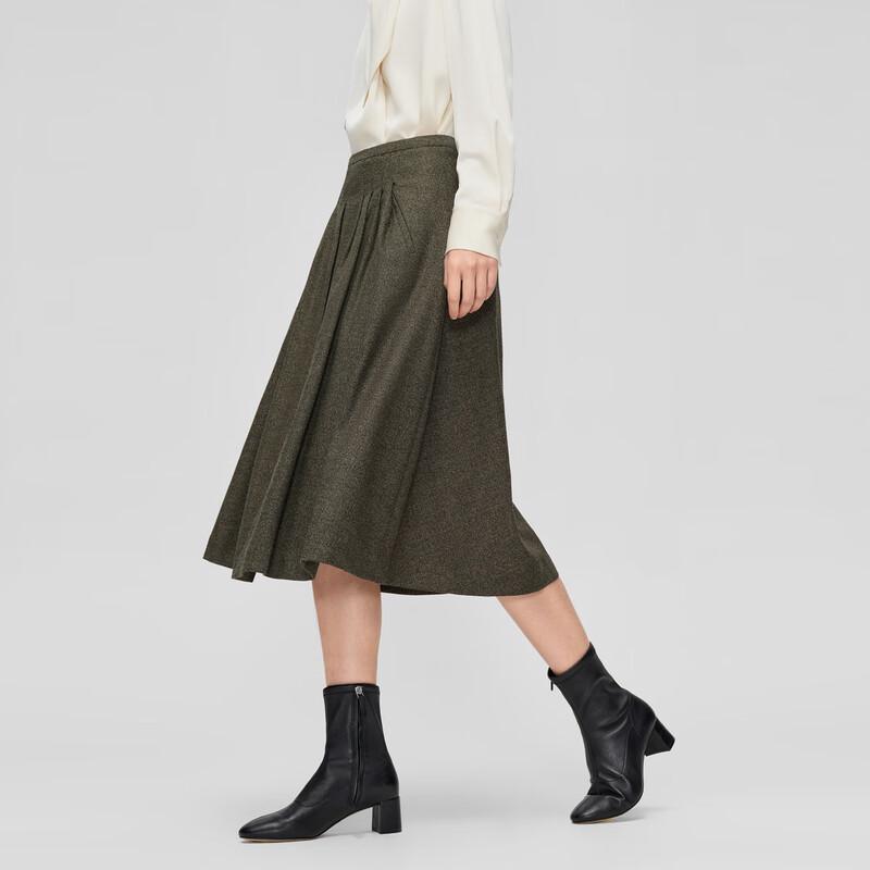 OVV Women s Patterned A-Line Midi Skirt L-XL