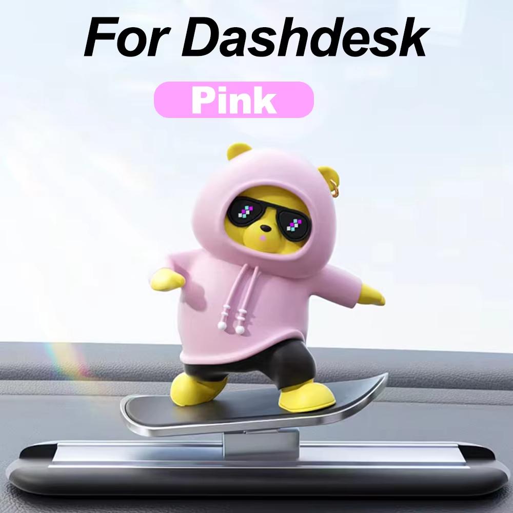 Novas Decorações para Painel de Carro Urso de Skate Placa de Estacionamento Magnética Carro Desenho Animado Criativo Acessórios de Interior