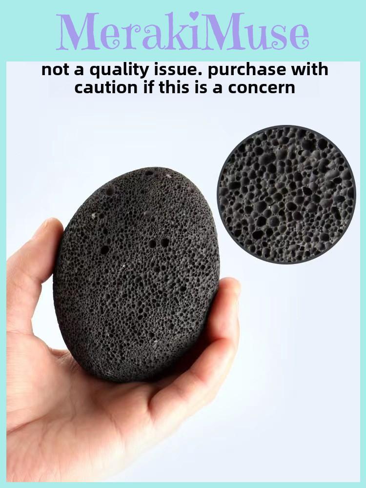 Elliptical Volcano Stone Foot Tool Black Callus Remover For Pedicure And Foot Care
