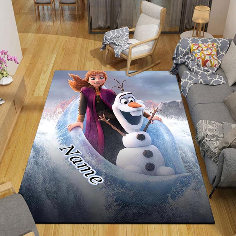 Custom 1Pc Elsa'S Frozen Fantasy Rug Office Carpet Indoor Outdoor Entrance Doormat Nonslip Soft And Comfortable Living Room D91664