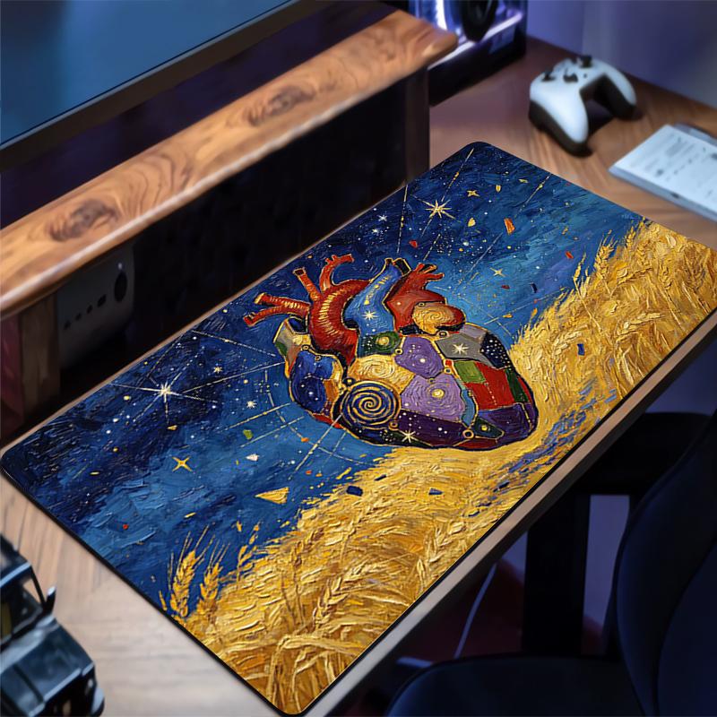 Mouse Pad Abstract Oil Painting Gamer Pc Computer Large Xxl Desk Mat Keyboard Anime Gaming Accessories Mousepad Carpet