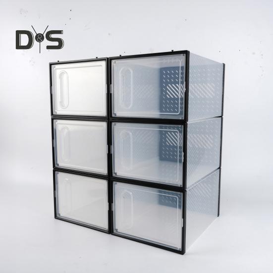 Velký organizér na boty Úložný box Stohovatelný design Prachotěsný Snadno se čistí Úsporný box na boty Průhledná vitrína s víkem