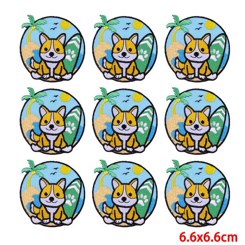 10 Pcs/lot Wholesale Embroidery Patch Iron On Patches For Clothing Patches On Clothes Jackets Decor Applique Sew Supplies