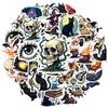 35-70 Stück Skelett Magie Aufkleber Retro Kunst Graffiti Decals DIY Reisegepäck Gitarre Kühlschrank Laptop Graffiti Aufkleber Decals