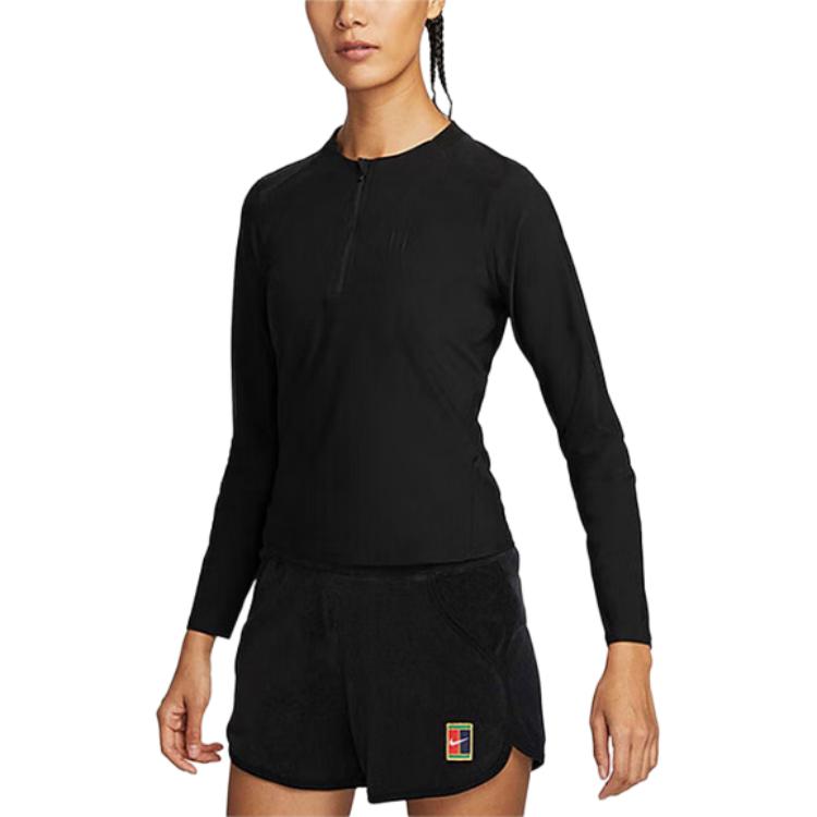 

Nike Breathable Sports Casual Long Sleeve Knit Top Women Tops FZ6738-010 S